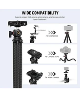 Neewer Flexible Tripod with Remote, Mini Camera Phone Tripod Stand Vlog Selfie Stick with Phone Holder & Action Camera Adapter Compatible with GoPro I