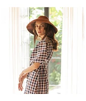 Reign Jute Hat In Burnt Sienna