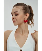 Chunky Heart Drop Earrings