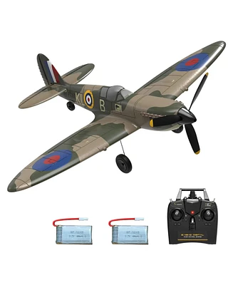 Volantexrc 4-ch Spitfire One Key Remote Control Plane Ultralight Design with Xpilot Stabilization, Gyroscope, and 3 Level Control, Camouflage