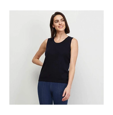 Carlisle Women's Navy Cashmere Shell Sweater Garniture