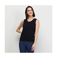 Carlisle Women's Navy Cashmere Shell Sweater Garniture