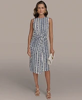 Donna Karan New York Women's Printed Side-Twist Dress