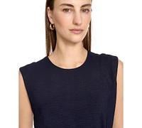 Calvin Klein Women's Jewel-Neck Side-Buckle A-Line Dress