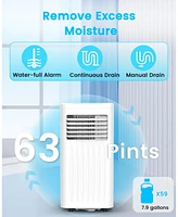 Cowsar 10000 Btu Portable Air Conditioners, 4 Modes portable Ac with Cooling, Fan, Dehumidifier & Sleep Mode, Cooling up to 450 Sq.Ft. with 24H Timer/