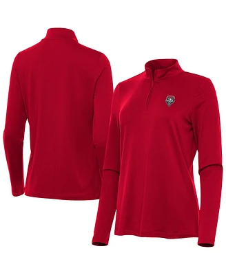 Antigua Women's Cherry New Mexico Lobos Reprocess Quarter-Zip Top