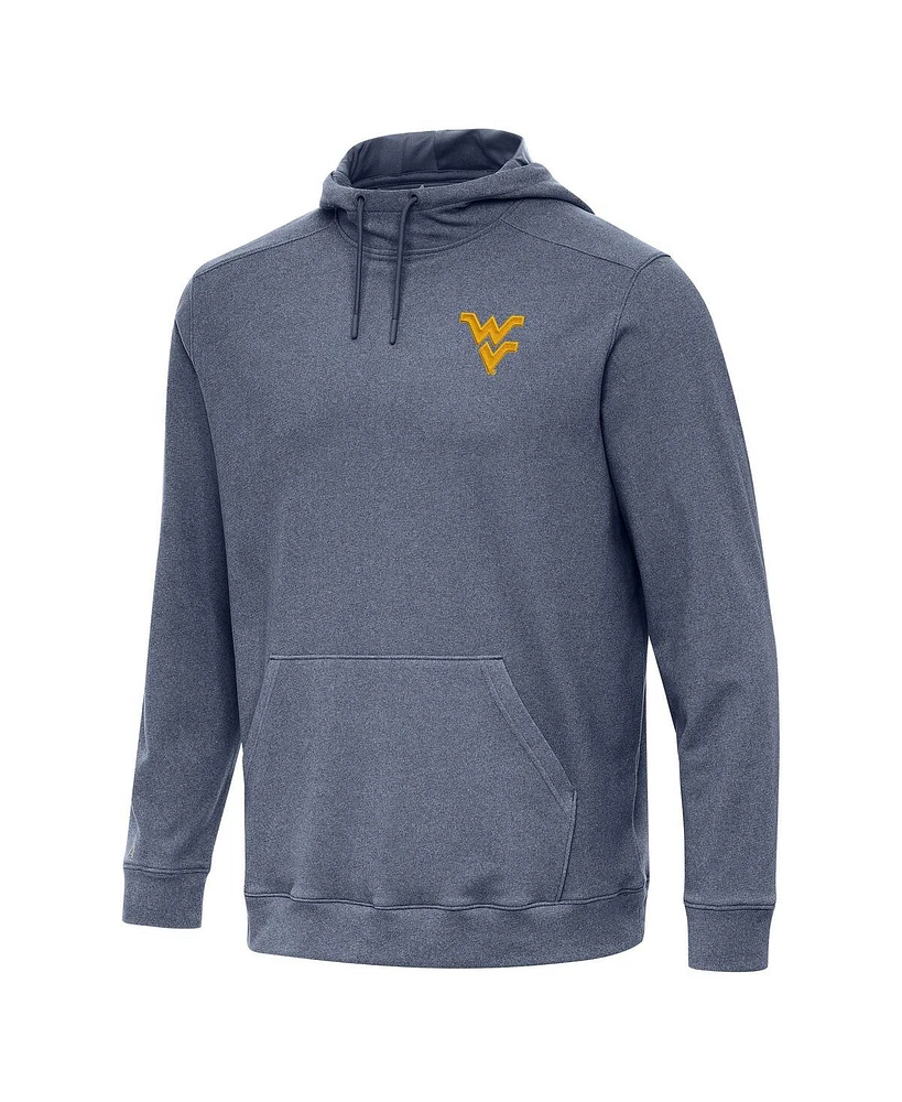 Antigua Men's Heather Navy West Virginia Mountaineers Cloud Pullover Hoodie