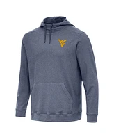 Antigua Men's Heather Navy West Virginia Mountaineers Cloud Pullover Hoodie