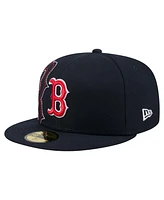 New Era Men's Navy Boston Red Sox Yarn Stitch 59FIFTY Fitted Hat
