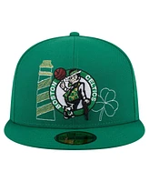 New Era Men's Kelly Green Boston Celtics State Stitch 59FIFTY Fitted Hat
