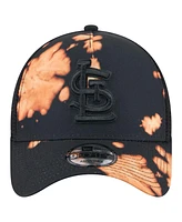 New Era Men's Black St. Louis Cardinals Bleached A-Frame 9FORTY Adjustable Hat
