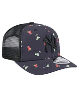 New Era Men's Black New York Yankees Adventure Drinks Pattern 9SEVENTY Stretch-Snap Hat