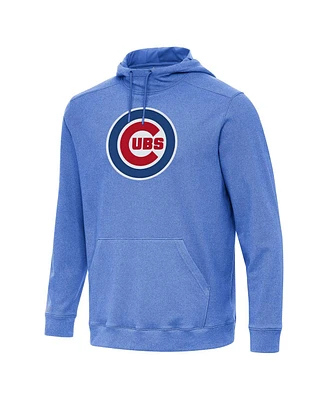 Antigua Men's Heather Royal Chicago Cubs Cloud Pullover Hoodie