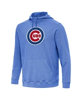 Antigua Men's Heather Royal Chicago Cubs Cloud Pullover Hoodie