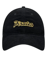 New Era Women's Men's Black Pittsburgh Pirates Corduroy 9TWENTY Adjustable Hat