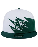 New Era Men's Green/White Athletics Jagged 9FIFTY Snapback Hat