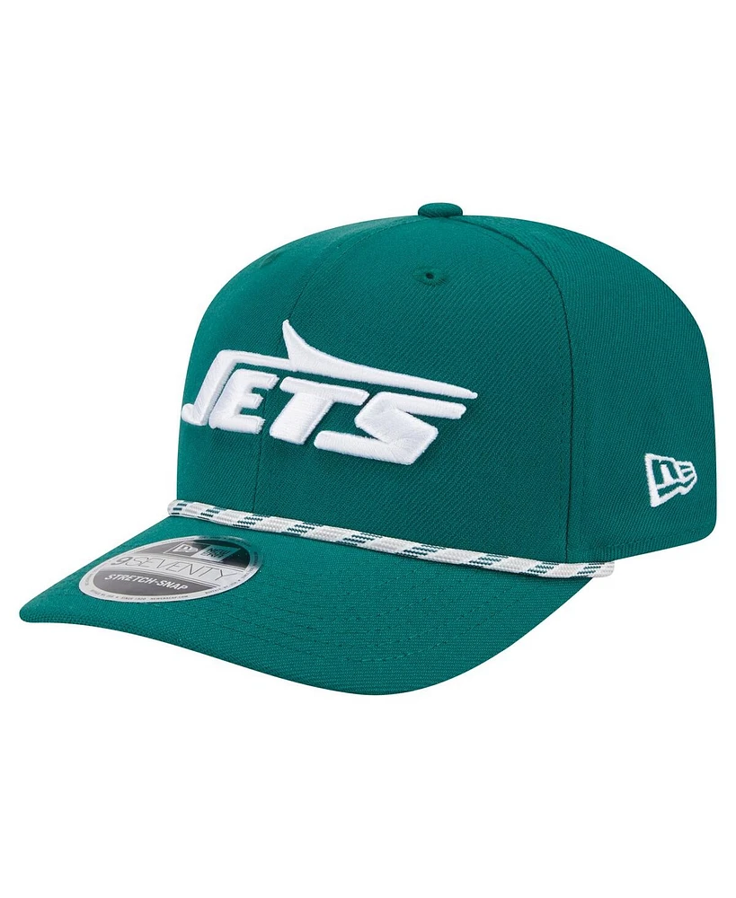 New Era Men's Green New York Jets Gameday Multi Rope 9SEVENTY Stretch-Snap Hat