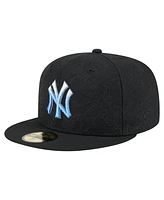 New Era Men's Black York Yankees Tonal Koi 59FIFTY Fitted Hat