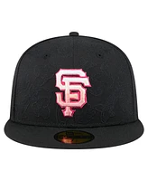 New Era Men's Black San Francisco Giants Tonal Koi 59FIFTY Fitted Hat
