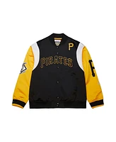 Mitchell & Ness Men's Black/Gold Pittsburgh Pirates Cooperstown Collection Team Origins Satin Full-Snap Jacket