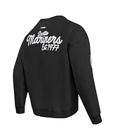 Pro Standard Men's Black Seattle Mariners Paint The City Dropped Shoulder Pullover Sweatshirt