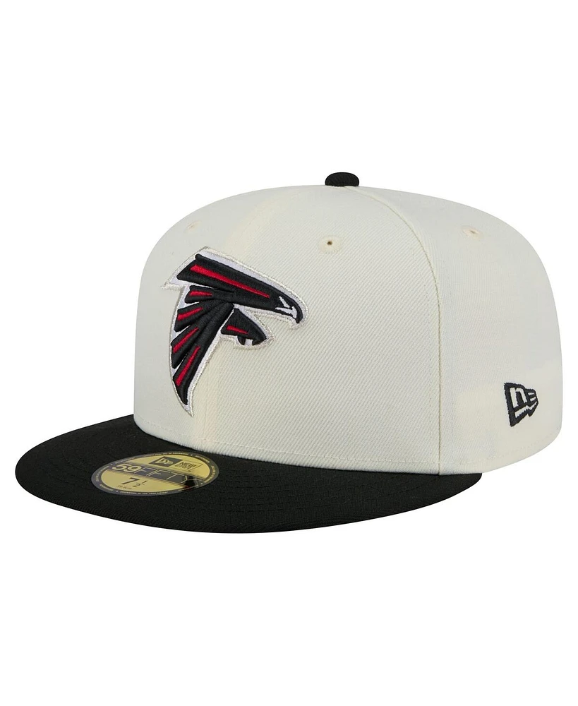 New Era Men's White/Black Atlanta Falcons Main 59FIFTY Fitted Hat