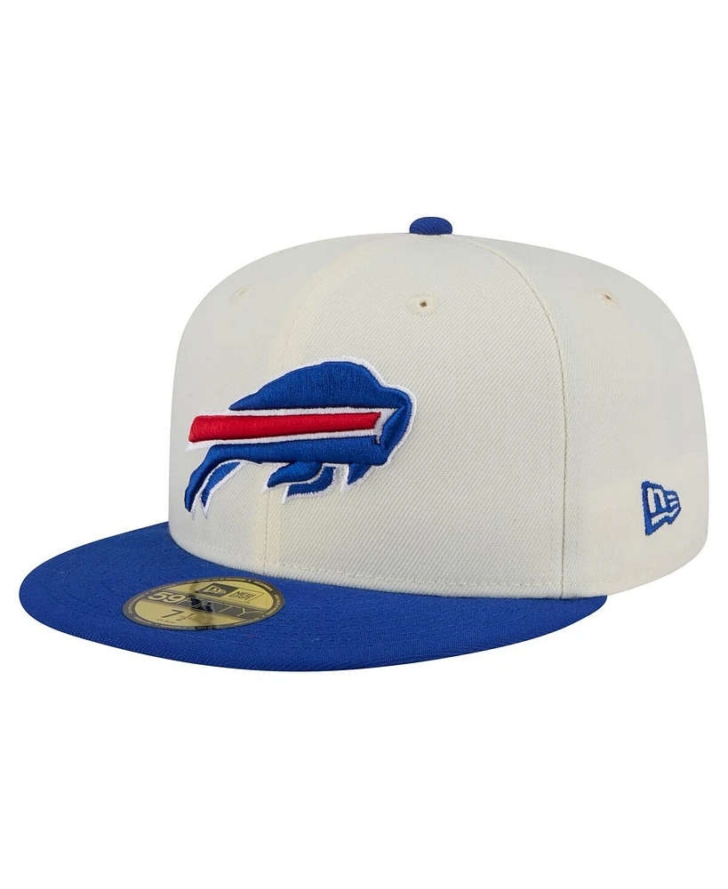 New Era Men's White/Royal Buffalo Bills Main 59FIFTY Fitted Hat
