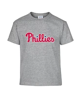 Soft as a Grape Big Boys and Girls Red/Gray Philadelphia Phillies T-Shirt, Set of 2