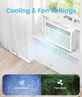 Cowsar Window Air Conditioners 5,000BTU, Cools 150 Sq. Ft,2 Cooling Mode & Fan Speeds,Ultra-Quiet, White