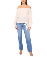 Vince Camuto Women's Off-The-Shoulder Blouson-Sleeve Top