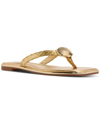 Aldo Women's Conchiglia Seashell Flat Thong Sandals