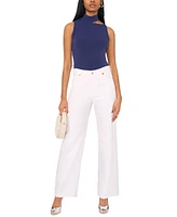 1.state Women's Mock Neck Cutout Sleeveless Top