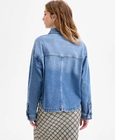 Celebrity Pink Juniors' Oversized Denim Shirt Jacket