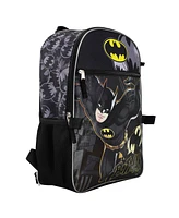 Dc Comic Book Batman Symbol 5-Piece Backpack Accessory Set for boys