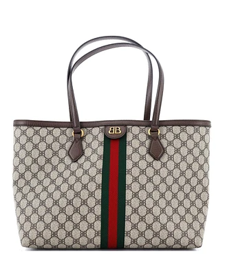 Pre-Owned Balenciaga Medium x Gucci The Hacker Project Tote Bb Coated Canvas