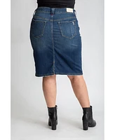 Slink Jeans Plus Denim knee length skirt 23"