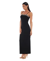 Bebe Women's Diamond Trim Rib Maxi Dress