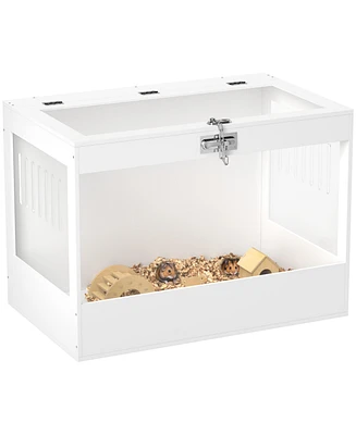 PawHut Hamster Cage with Openable Top, Hut, Small Animal Habitat,