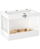 PawHut Hamster Cage with Openable Top, Hut, Small Animal Habitat,
