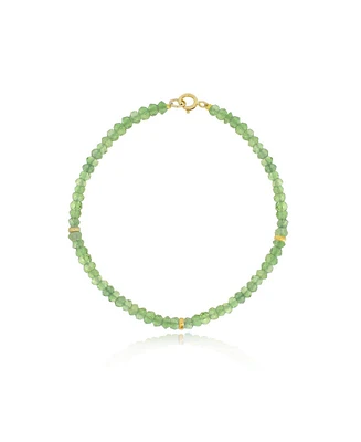 The Lovery Peridot Bead Bracelet 14K Gold