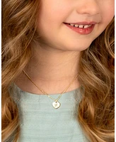 Tiny Blessings Girls Children's 14k gold Heart & Engraved Initial 12-14" Necklace