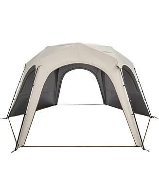 Naturehike Cloud Bounder Hexagonal Pop up Canopy Gazebo Tent, Hot Tent with Stove Jack 8-10 Person Camping Tent, 4 Season Tent for Camping