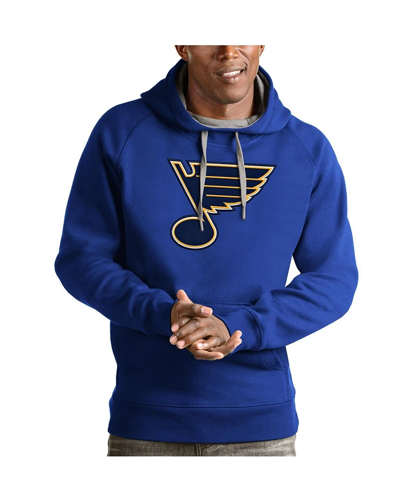Antigua Men's Blue St. Louis Blues Logo Victory Pullover Hoodie