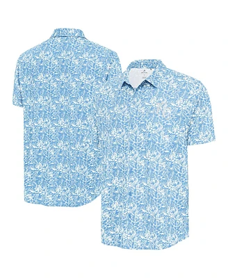 Antigua Men's Powder Blue Kansas City Royals Resort Button-Up Shirt