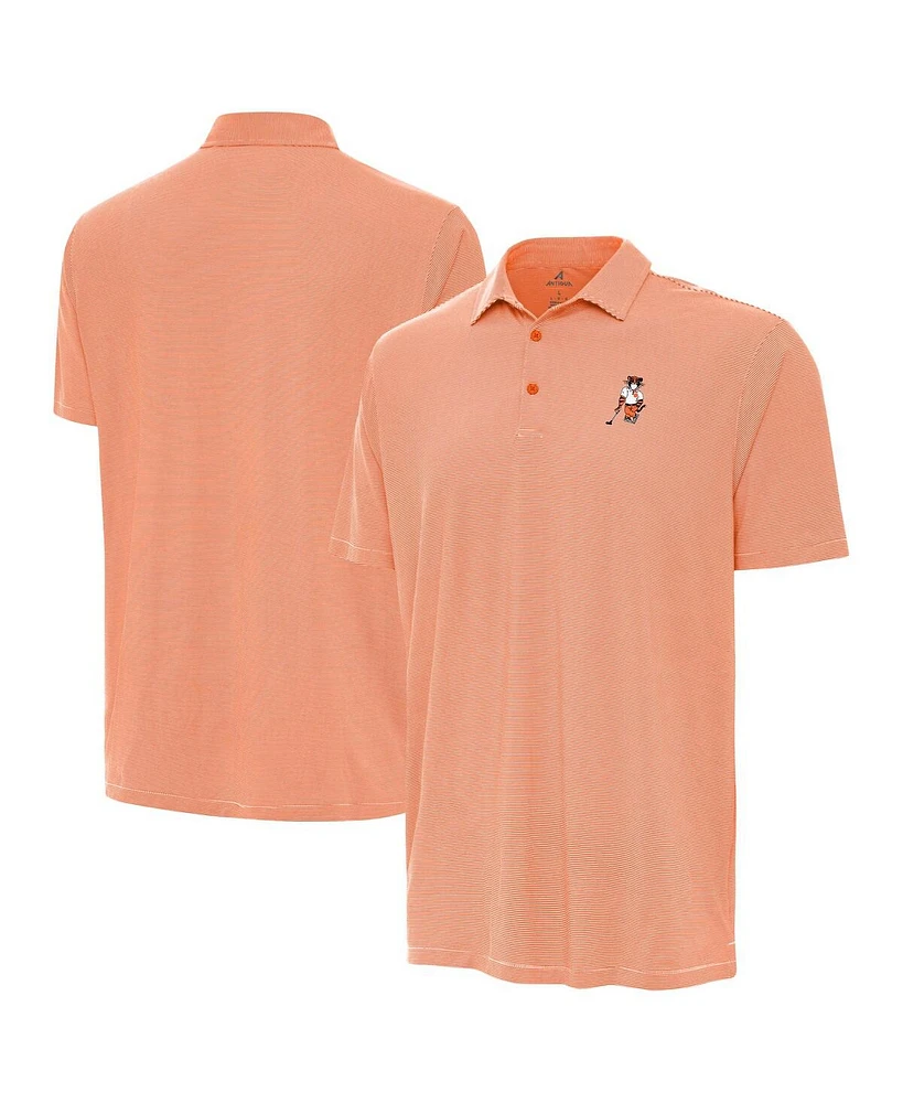 Antigua Men's Orange Clemson Tigers Golfer Twine Polo Shirt