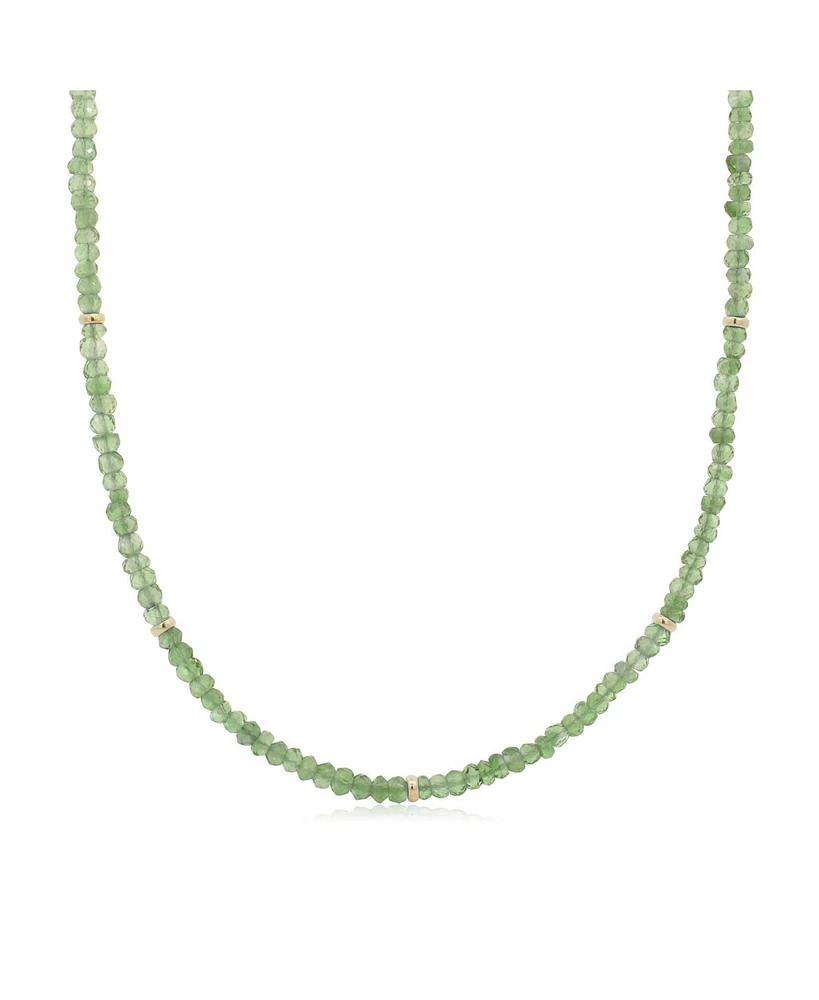 The Lovery Peridot Bead Necklace 14K Gold