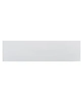 White Sideboard Cabinet with 4 Doors, Adjustable Shelves, and Silver Handles