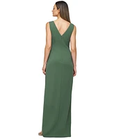 Js Collections Women's Tianna Sleeveless Folded-Waist Gown
