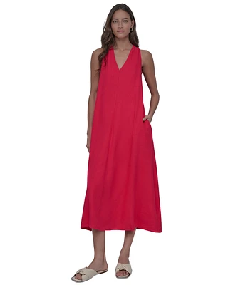 Dkny Jeans Women's V-Neck Racerback Swing Dress