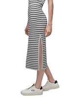 Dkny Jeans Women's Striped Midi-Length Pencil Skirt - IVK
